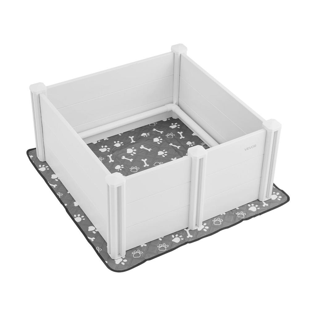 Dog Whelping Box 38.6x38.6x18.1 inch Door Height Adjustable for Medium Dog
