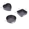 3pcs/set Non-Stick Surface Carbon Steel Bake Pan Removable Bottom Baking Mould Set  Baking Tools