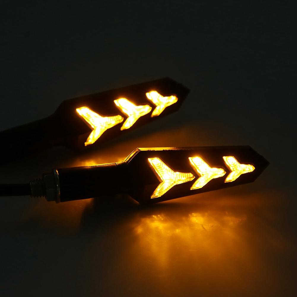 Pair of Motorcycle Y Shaped Turn Signal LED Lights Indicator Lamp Universal