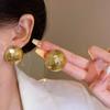 CCB Steel Needle Earrings Women's Cold Wind Personality Versatile Explosive Stud Earrings Trend Temperament Exaggerated Earrings