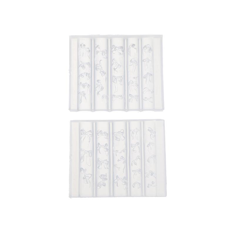 Bowknot Silicone Nail Art Molds 3D Multiple Ribbon Lace Bows Mould for Beauty Salon DIY Professional Nail Decoration