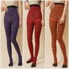 Pantimedias a rayas estilo gótico Punk para mujer, medias largas de arco iris, medias elásticas ajustadas de cintura alta para Halloween y Navidad