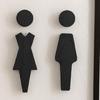 Wood Toilet Sign Men and Women Bathroom Signs Set Restroom Signage Bathroom Door Signs Washroom Signboard for Home Use