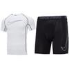 Quick-Dry Short Sleeve T-Shirt Quick-Dry Knitted Shorts Sports Set Men Sports Set DD1918-010+DD1993-100