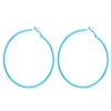 Kenjie Iridescent Electroplated Classic Hoop Earrings for Women - Colorful Punk Retro Style.