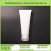 50/80/100ml White PE Soft Tube with Silicone Brush Head for Skincare Facial Cleanser