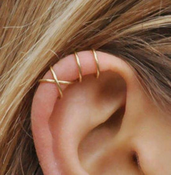 European & American 5-Piece U-Shape Double Layer Ear Clip & Stud Set