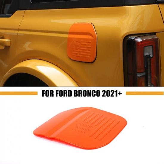 Накладка на крышку бензобака для наружной двери Ford Bronco + Флаг США Оранжевая
