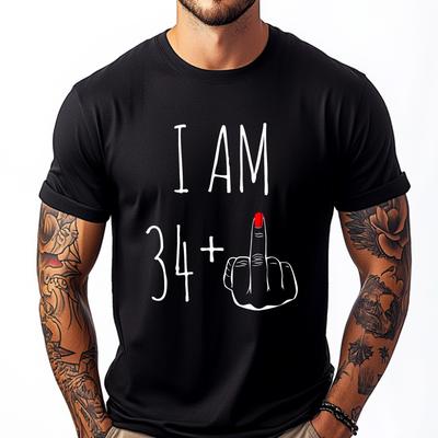 I Am 34 Plus 1 Middle Finger For A 35th Birthday Camisetas Tops