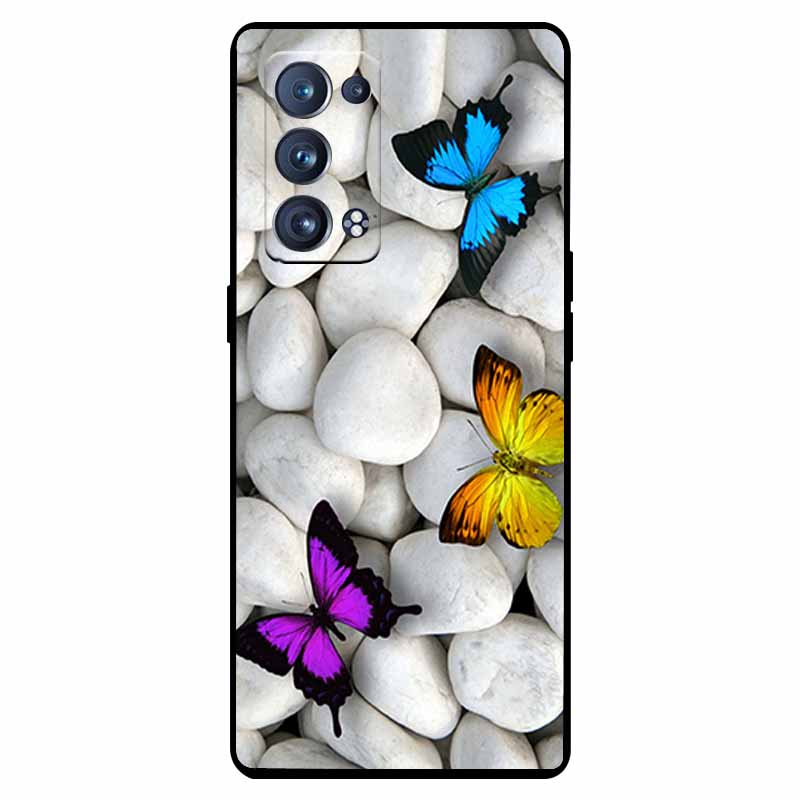 For Oppo Reno 6 Pro 5G Case Snapdragon Shockproof Soft Silicone TPU Back Cover For Oppo Reno 6 Pro CPH2247 Phone Cases Cute Capa