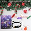 Calendar de Advent Colecție de Pietre, Kit Cutie Cadou Pietre Naturale Meditație Umpluturi Ciorap Anul Nou 2025 Cadouri pentru Copii prieteni
