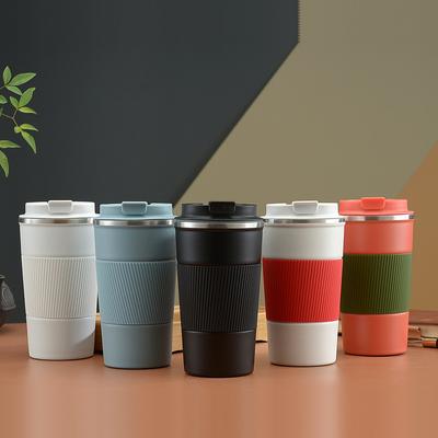 Car Coffee Cup, 304 Stainless Steel Material, High Value Portable Thermal Insulation Water , Non-Slip Design Travel Thermos Bottle