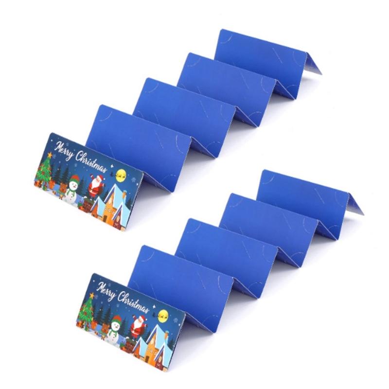  2Pcs Christmas Themed Cash Holder with 10 Slots Holiday Gift Card Money Envelope For Kid Adult Christmas Gifts Exchanges