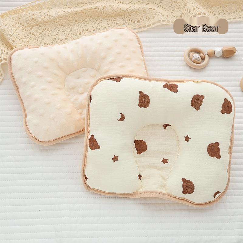 Infant Anti-Flat Head Pillow - Pure Cotton Shaping Pillow for Newborns (0-6 Months)