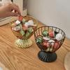 Round/Hexagonal Shape Espresso Pods Organizer Metal Coffee Display Basket  Home Decoration
