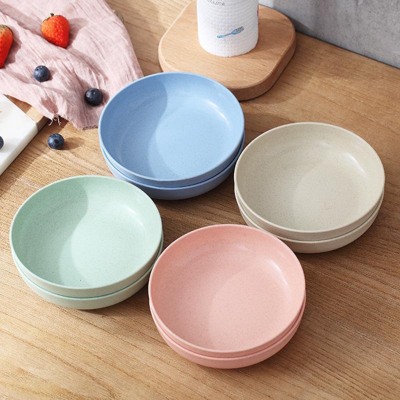 Fruit Tray Hexagonal Square Square Dessert Snack Food Wheat Straw Thickening Tray Fruit Tray