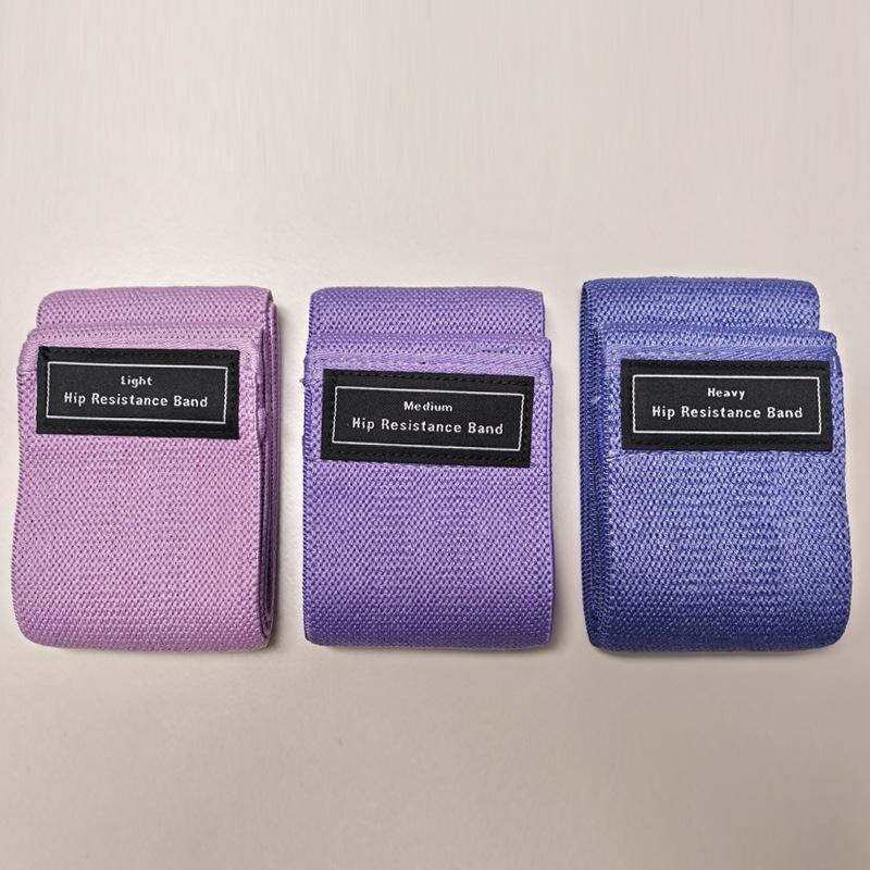 Polyester Cotton Yoga Resistance Bands Set - Booty, Squat, and Hip Lift Fitness Elastic Bands In Stock