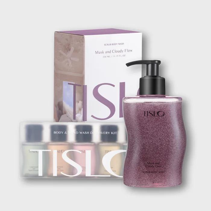 TISLO Perfume Scrub Body Wash 330ml + Wash Discovery Set