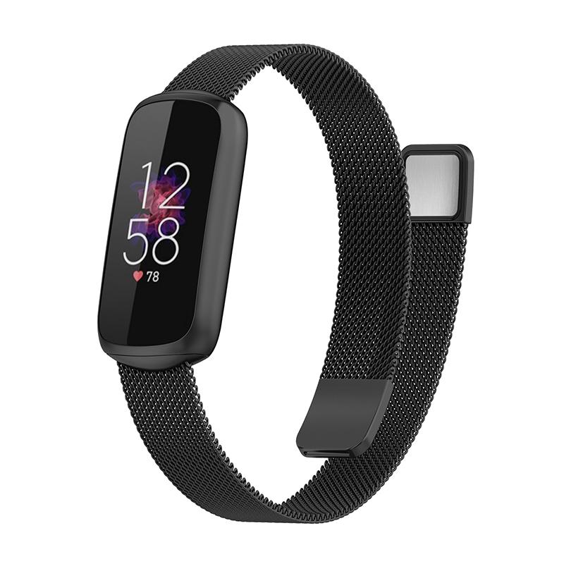 

Quick Release Stainless Steel Bands Breathable Adjustable Replacement Wristband for Fitbit Luxe/Special Edition Black