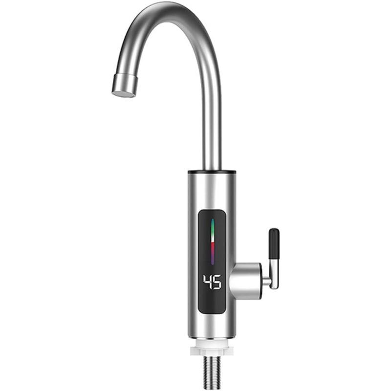 

Кран водонагревателя 110 В Мгновенный безнапорный электрический для кухни и ванной комнаты Быстронагревающийся кран для воды с LED-цифровым дисплеем A