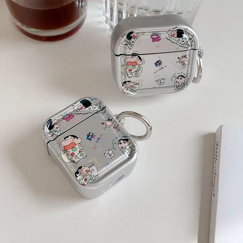 

Protective Case Active Noise Reduction Apple 3 Generation Bluetooth Earbuds Case Pro 2 Generation 2 Earphone Sleeves Japan and South Korea Cute Fun Apple Airpods 3 [Pajamas Crayon Shin] Send Circle