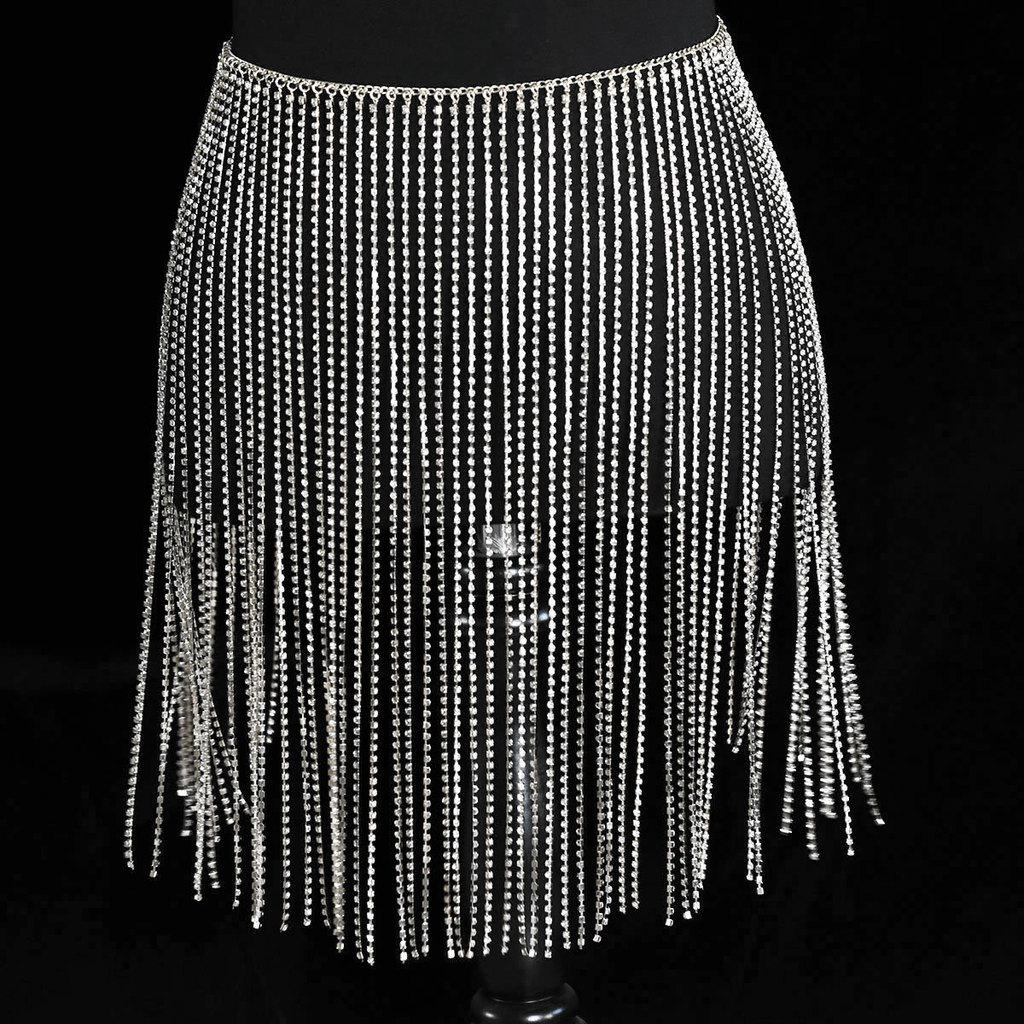 Body Chain Fashion Jewelry With Water Diamond Tassels For Elegant Performance And Gifts