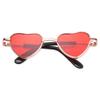 Vintage Doll Sunglasses For Doll Accessories Heart Metal Glasses Photo Prop Pet Glasses Toy 9.5cm Miniature Doll Sunglasses