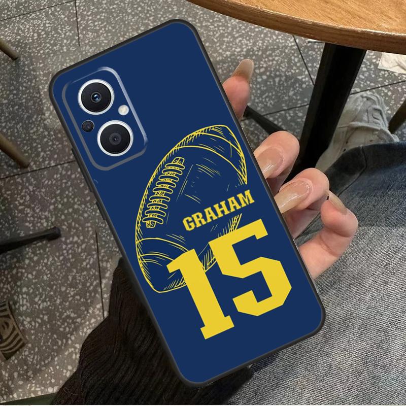 Personalised Name Football Volleyball Case For OPPO Reno 8 7 6 5 4 Lite 2Z 4Z 5Z 8T 10 OPPO Find X5 X6 Pro X2 Lite X3 Neo Cover