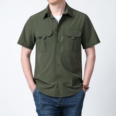 Short-sleeved Shirts for Men, Spring and Summer Outdoor Shirts, Quick-drying Clothes for Men, New Large Size Casual Jackets