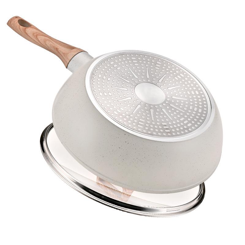 12-Piece Granite Cookware Set: Frying Pan, Wok, Soup Pot, and More - Ideal Holiday Gift!