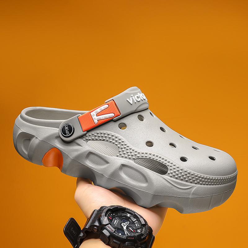 

2024 Літні Класичні Повсякденні Туфлі Тренд Споттінг Чоловічі Сандалі Модні Нековзкі Чоловічі Кросівки Зносостійкі Гумові Пляжні Сандалі 39 сірий колір