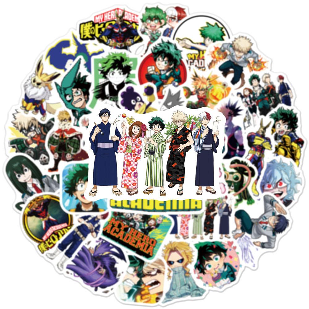 10/30/50/100pcs Cool Anime My Hero Academia Stickers Decal DIY Skateboard Phone Luggage Helmet Funny Graffiti Sticker Decoration
