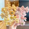 8Pcs/Set Sweet Big Bow Flower Elastic Hairbands Children Girls Hair Ties Fashion Headbands Hair Accessories Rubber Band For Kid