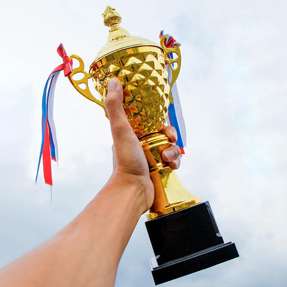 Gold Plastic Reward Trophy Cup Soccer Medals Prize Cup Early Educational Basketball Football Winners Gifts for Game School
