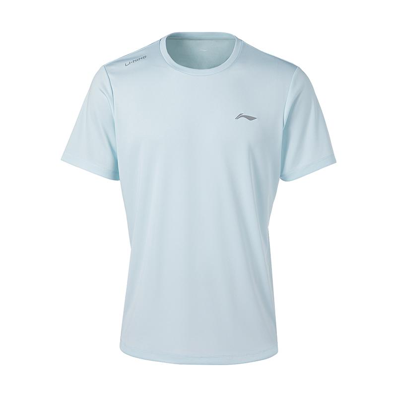

Li-Ning Fashionable Versatile Breathable Comfortable Short Sleeve T-Shirt Men tops Cloud-Blue ATSW831-4 L