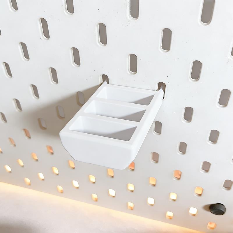 Scissors & Pliers Storage Rack 3-Grids Simple Pegboard Storage Accessories, Suitable For Garage Hanging, Wall-Mounted Organizer