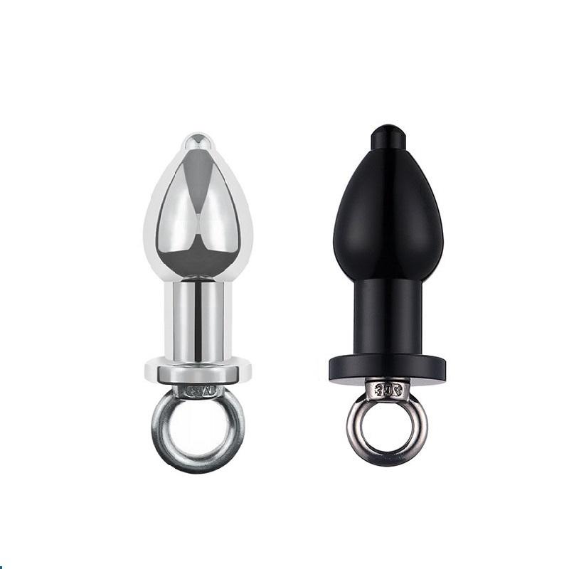 175g Dia 38mm Metal Inner Hollow Anus Beads Balls Flushable Anal Butt Plug Magnus Enema Syringe Cleaning Fetish Sex Adult Toys