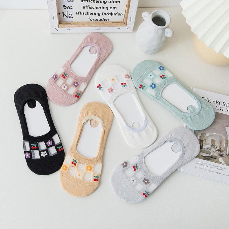 

Женские 1 пара носков-лодочек, невидимые носки, силиконовые хлопковые Нескользящие милые носки до щиколотки, ювелирные аксессуары