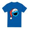 Sesame Street Unisex Adult Cookie Monster Santa Hat Christmas T-Shirt