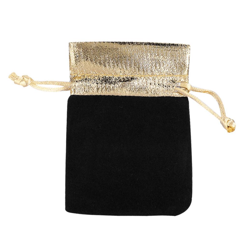50pcs 7 X 9cm Velvet Bag Soft Drawstring Pouch Jewelry Wedding Gift Storage BagBlack