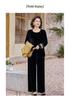 Elegant Spring/Autumn Three-Piece Tang Suit Set for Middle-Aged Women - Includes Vest, Top, and Jacket