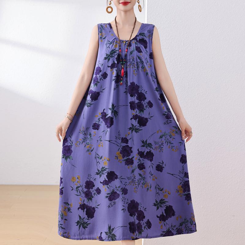 

Элегантное женское летнее платье свободного покроя без рукавов больших размеров повседневные платья винтажная одежда 5XL