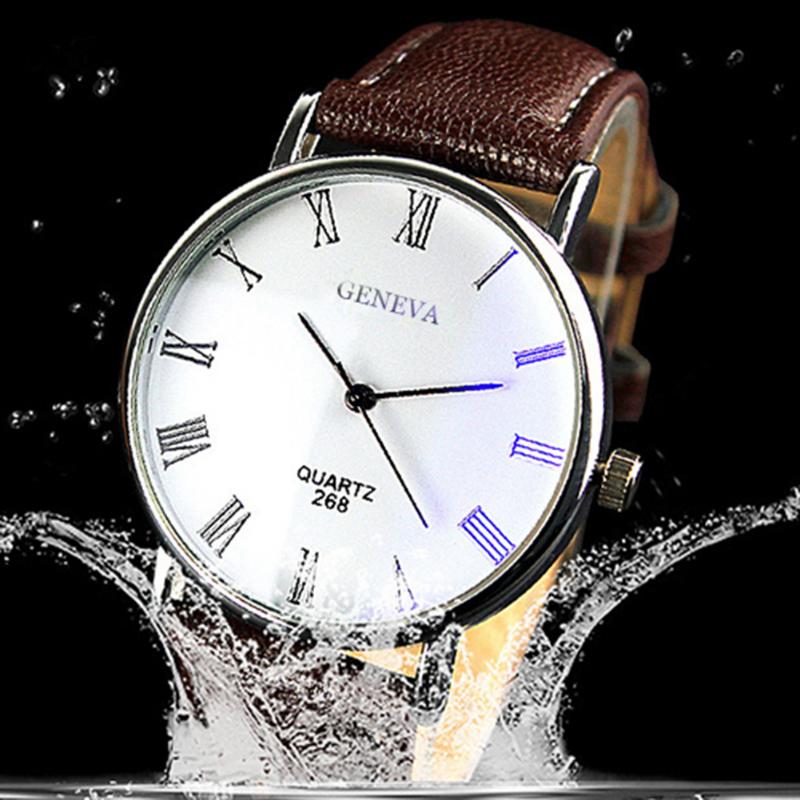 Sale Geneva Men Watches Fashion Casual Men's Watches Leather Band Analog Quartz Wristwatches Relogio Masculino Reloj Hombre