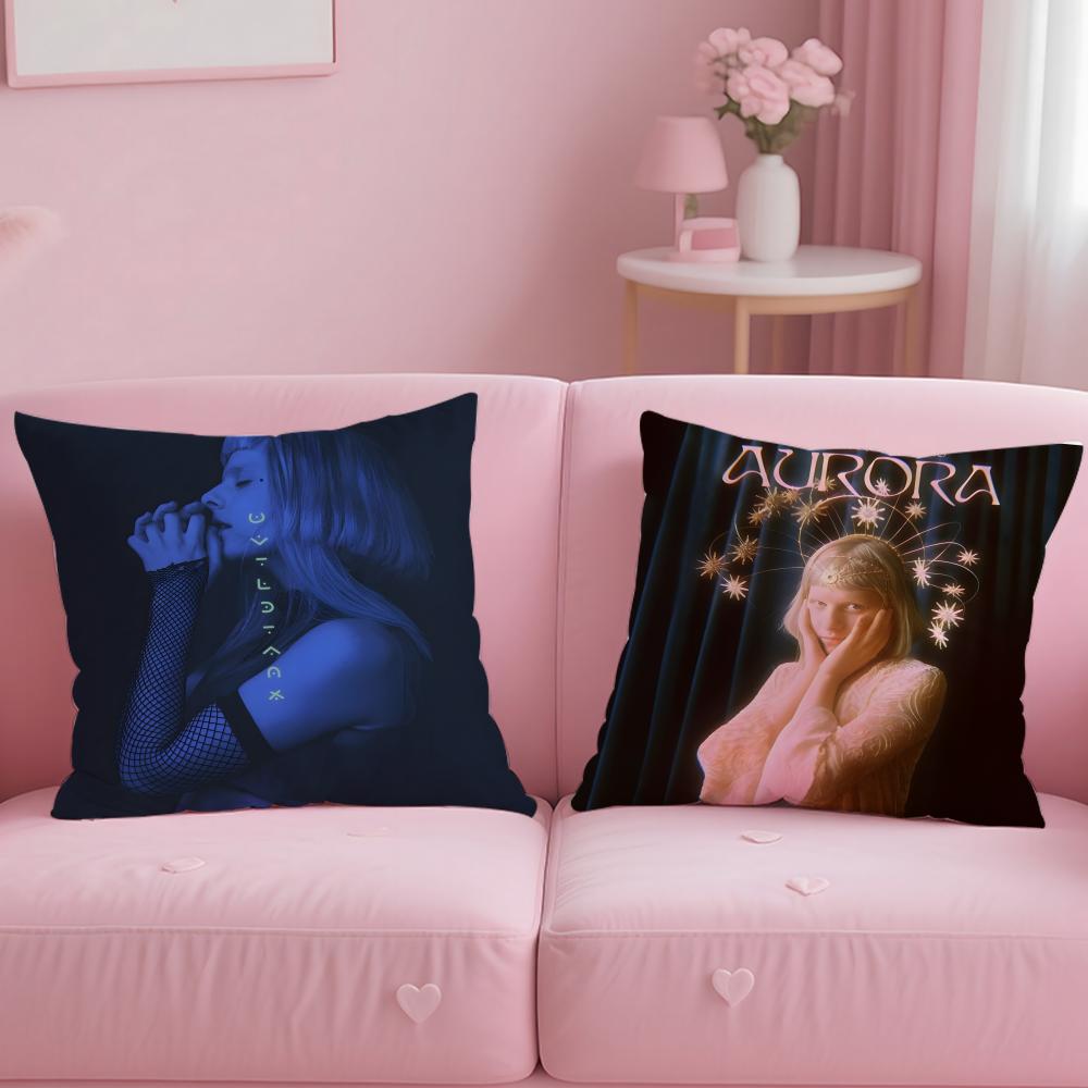 popular singer Aurora Cushion Cover Soft  EasyWash Pillow Case  Versatile for Couch Bed Travel and Office