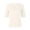 Women's Fashion Loose Knit Sweater Bottom Shirt V-Neck Pullover Half Sleeve Solid Color Top