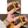 Chinese Style Zircon Copper Coin Geometric Bracelet With Luxury Finish For Women