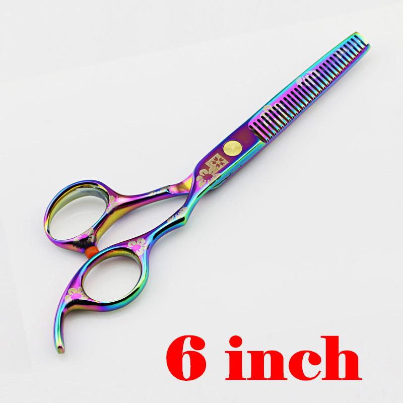 Professional 5.5 6 '' Purple Cherry Hair Scissors Haircut Thinning Barber Makas Cutting Shears Hairdresser Scissors