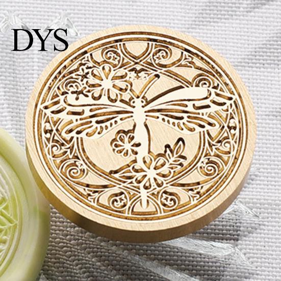 Metal Seal Heads for Scrapbooking Wax Sealing Copper Stamp Head, with Detailed Relief Texture, Round DIY Crafting Shaped Durable Brass Wedding