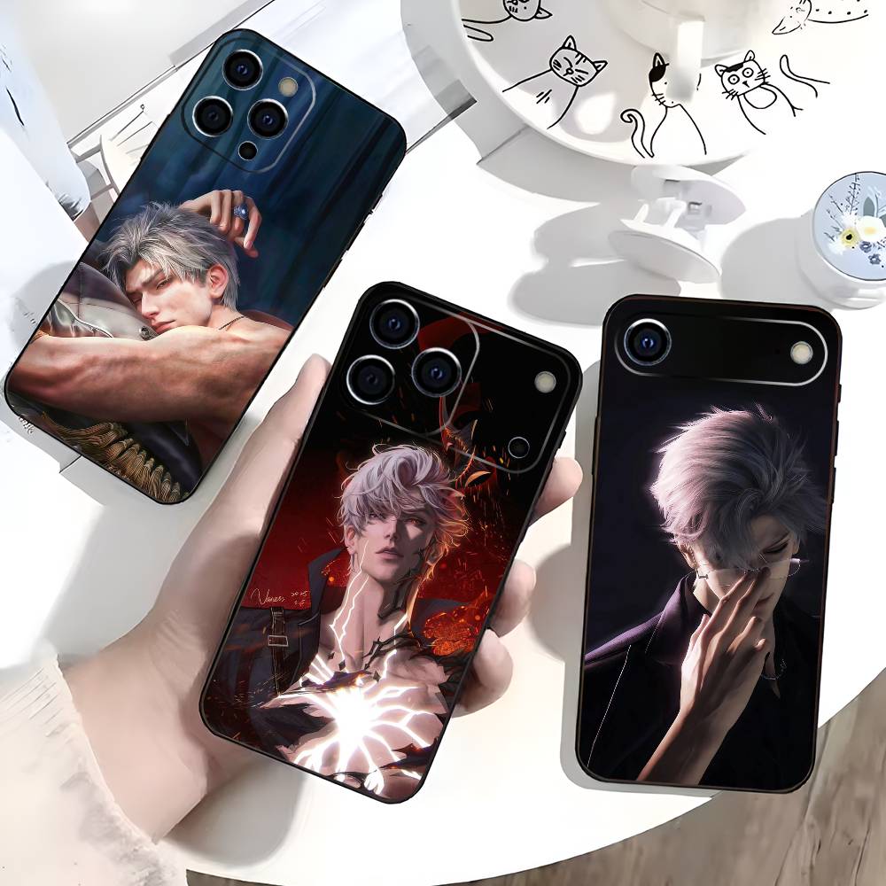 S-Sylus L-Miłość i D-Głęboki Kosmos Etui na Telefon Dla iPhone 17,16,15,14,13,12,11 Plus,Pro Max,XS,Miękki Silikon Czarny Pokrowiec