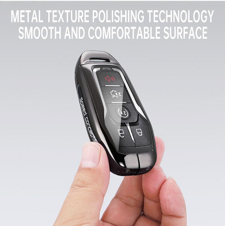 Metal Key Covers for Ford Mustang, Taurus, Explorer, Lincoln MKC, MKZ, and MKX
